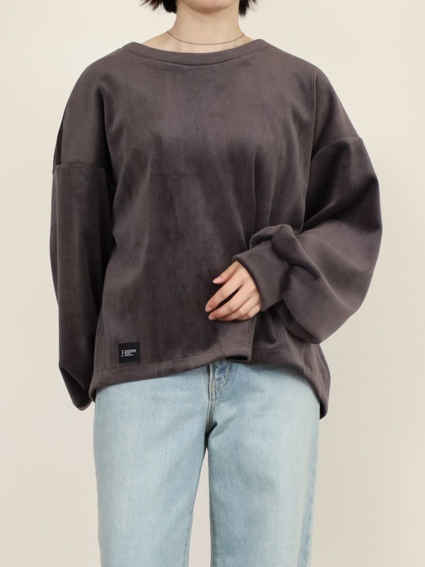 【ayane】ボンバーコーデュロイプルオーバー