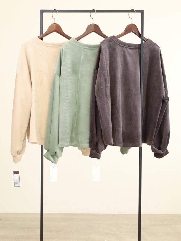 【ayane】ボンバーコーデュロイプルオーバー