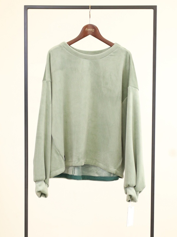 【ayane】ボンバーコーデュロイプルオーバー