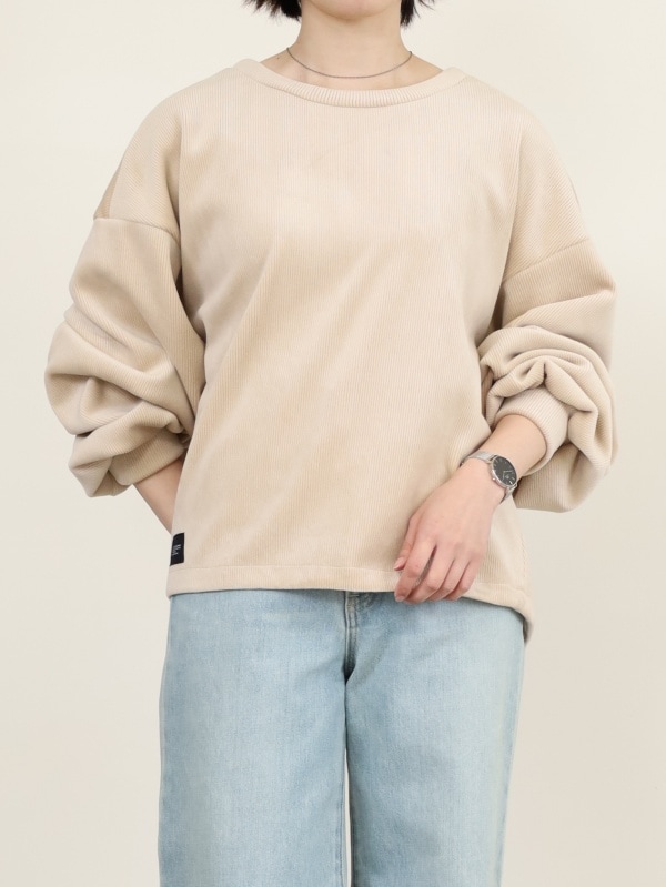 【ayane】ボンバーコーデュロイプルオーバー