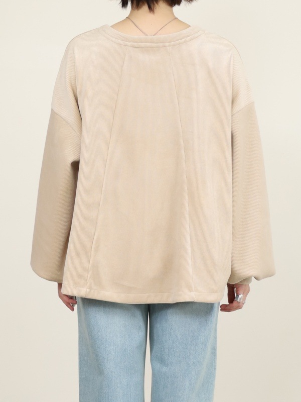 【ayane】ボンバーコーデュロイプルオーバー