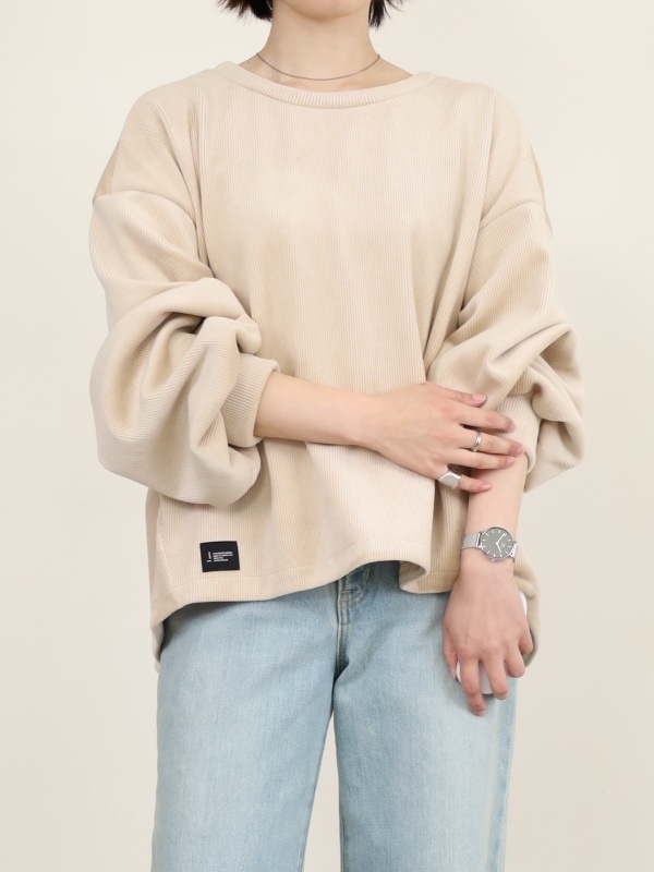 【ayane】ボンバーコーデュロイプルオーバー