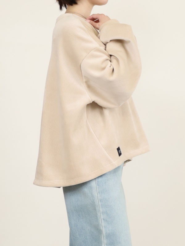 【ayane】ボンバーコーデュロイプルオーバー