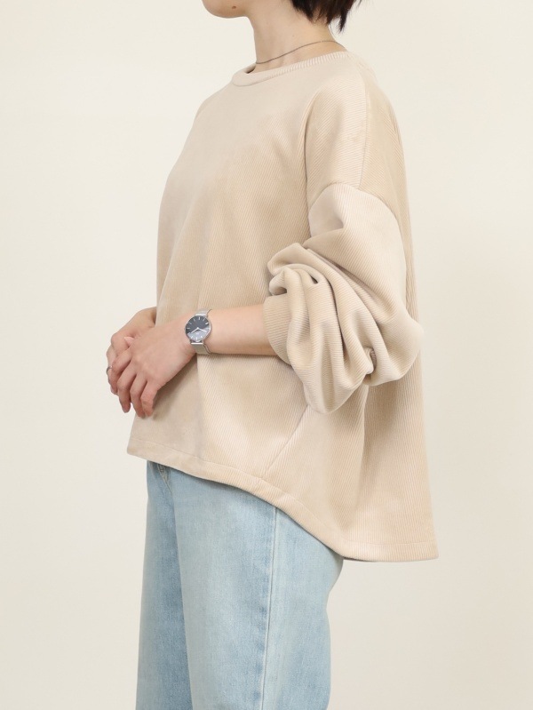 【ayane】ボンバーコーデュロイプルオーバー