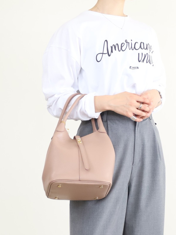 【VIOLA'dORO】 WフェイスレザーターンロックトートBAG