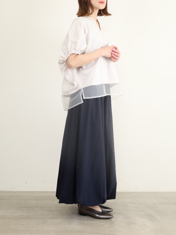【trois】ヘムシアー半袖カットソー