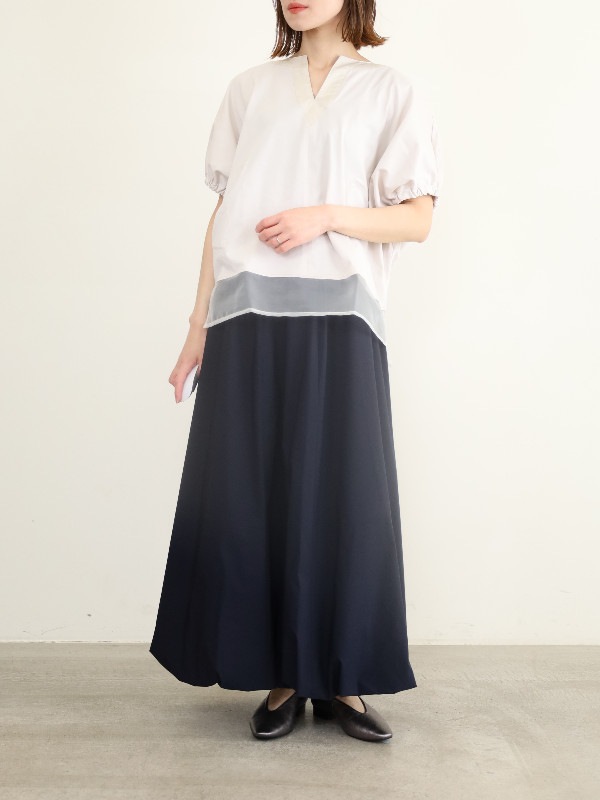 【trois】ヘムシアー半袖カットソー