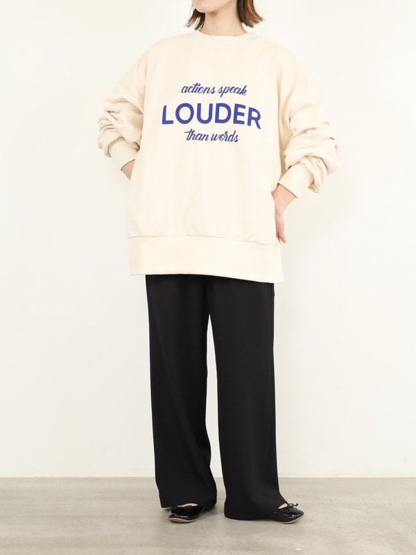 【siro de la bonte】「LOUDER」前後両用スウェット