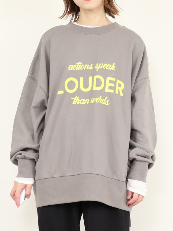 【siro de la bonte】「LOUDER」前後両用スウェット