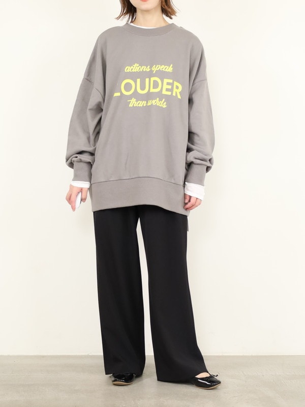 【siro de la bonte】「LOUDER」前後両用スウェット