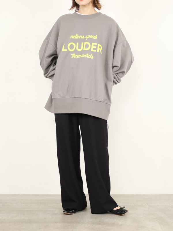 【siro de la bonte】「LOUDER」前後両用スウェット