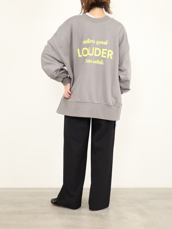 【siro de la bonte】「LOUDER」前後両用スウェット