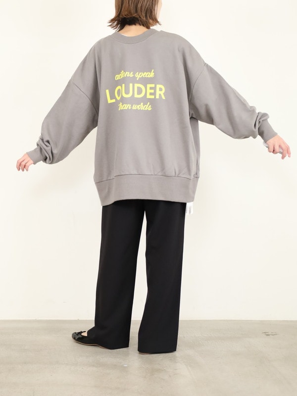 【siro de la bonte】「LOUDER」前後両用スウェット