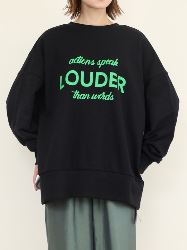 【siro de la bonte】「LOUDER」前後両用スウェット