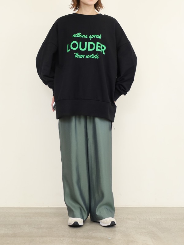 【siro de la bonte】「LOUDER」前後両用スウェット