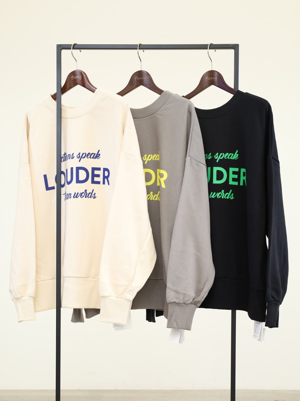 【siro de la bonte】「LOUDER」前後両用スウェット