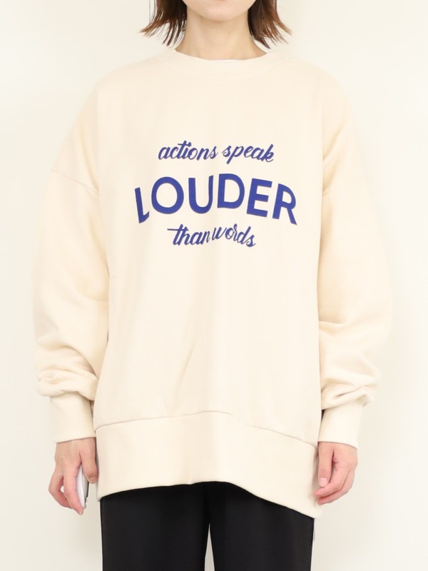 【siro de la bonte】「LOUDER」前後両用スウェット