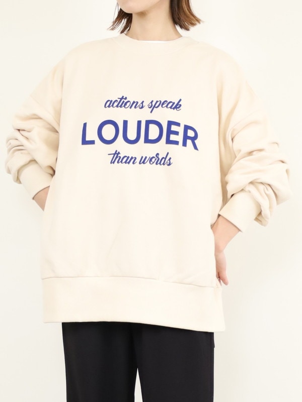 【siro de la bonte】「LOUDER」前後両用スウェット