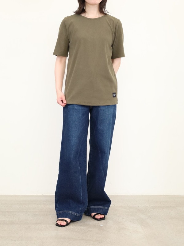 【ayane】ピーチスキン半袖Tシャツ