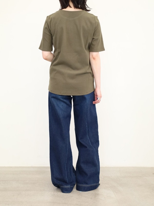 【ayane】ピーチスキン半袖Tシャツ