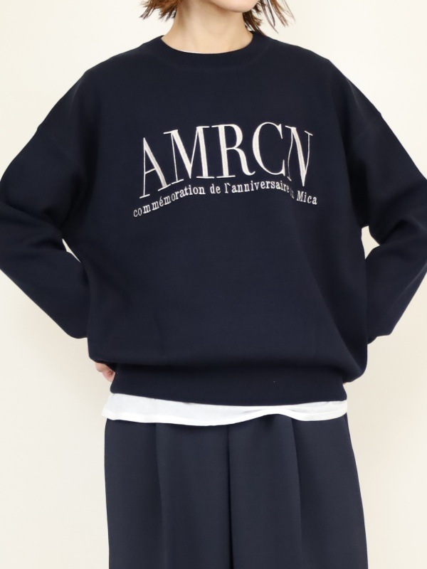 【MICA&DEAL】MICA×AMERICANAクルーネックニット