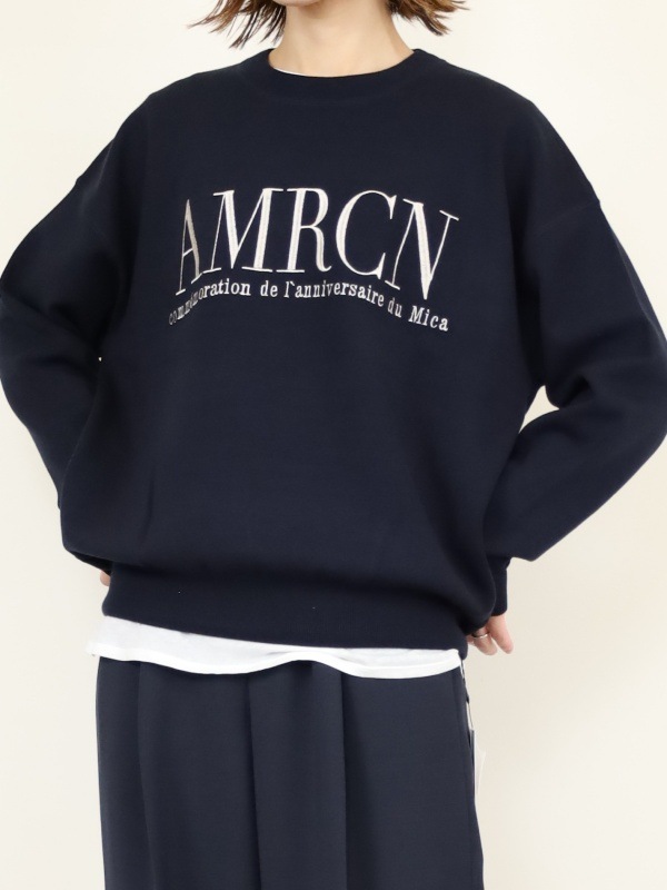 【MICA&DEAL】MICA×AMERICANAクルーネックニット