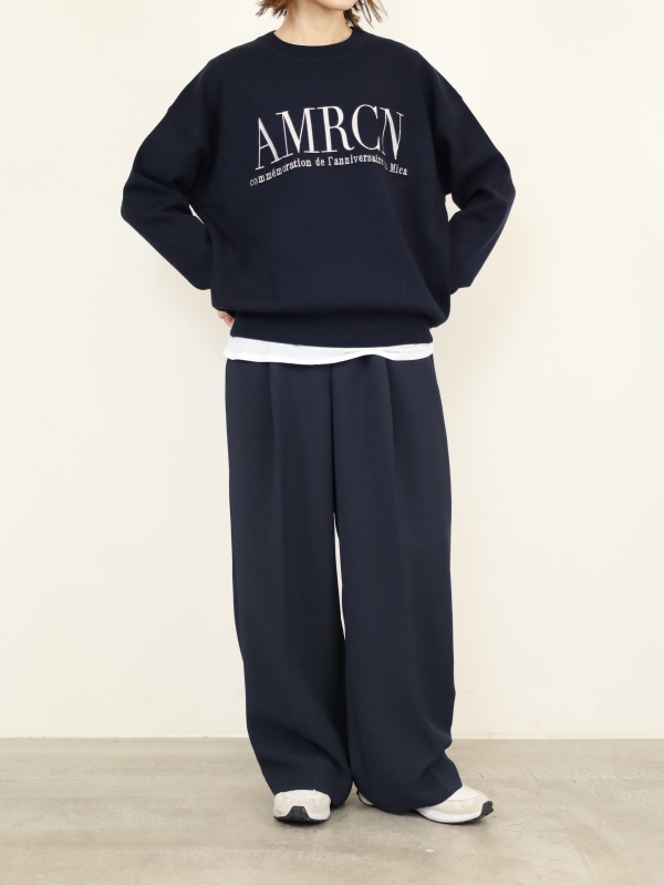 【MICA&DEAL】MICA×AMERICANAクルーネックニット