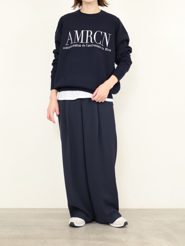 【MICA&DEAL】MICA×AMERICANAクルーネックニット