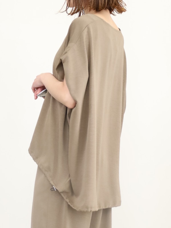 【siro de la bonte】Vネック2wayヘム半袖トップス