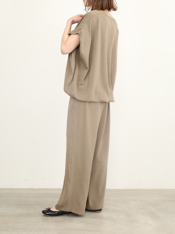 【siro de la bonte】Vネック2wayヘム半袖トップス