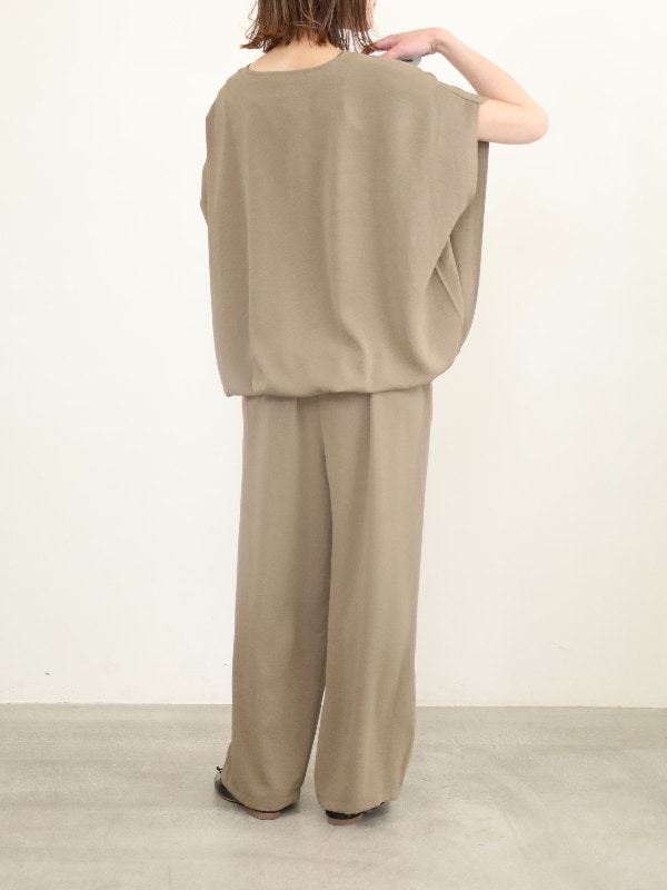 【siro de la bonte】Vネック2wayヘム半袖トップス