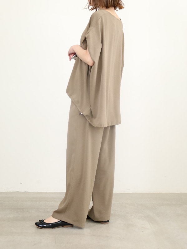 【siro de la bonte】Vネック2wayヘム半袖トップス