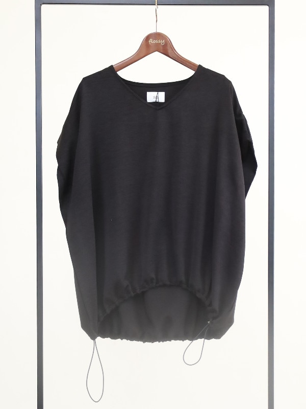 【siro de la bonte】Vネック2wayヘム半袖トップス