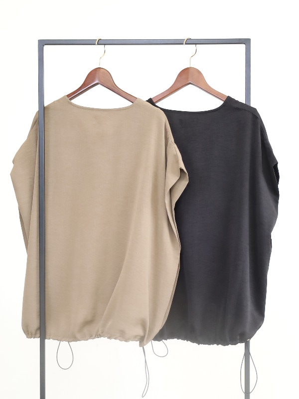 【siro de la bonte】Vネック2wayヘム半袖トップス