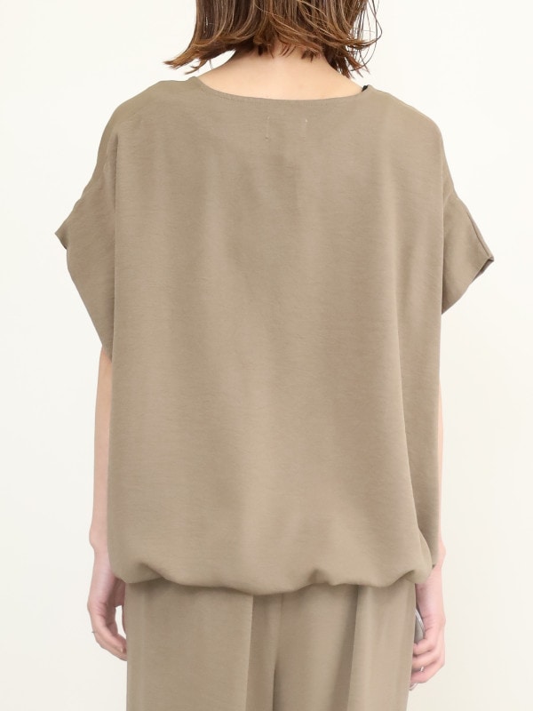 【siro de la bonte】Vネック2wayヘム半袖トップス