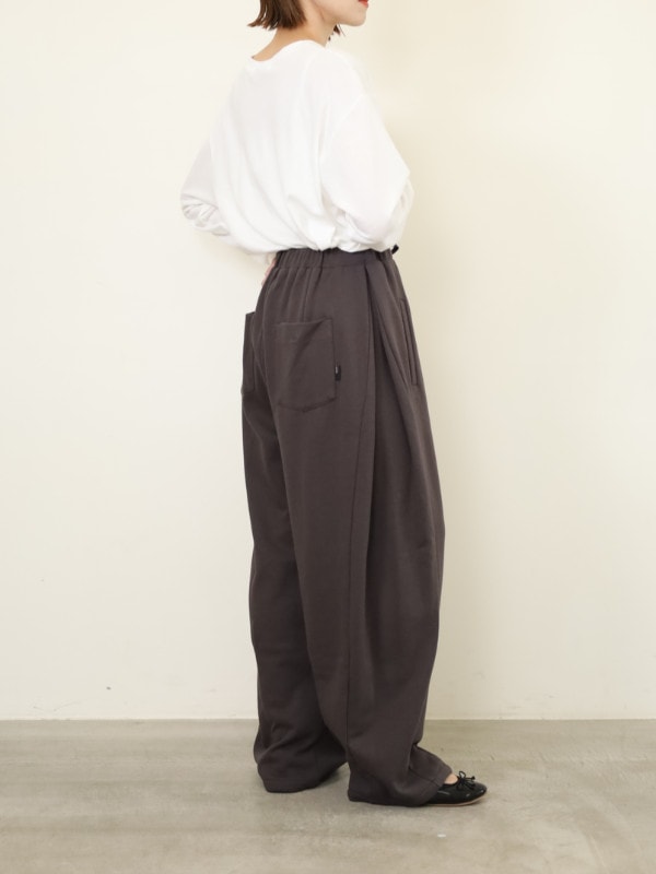 【ayane】軽量裏毛サイドタックパンツ