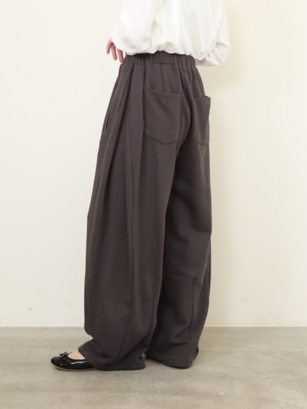 【ayane】軽量裏毛サイドタックパンツ