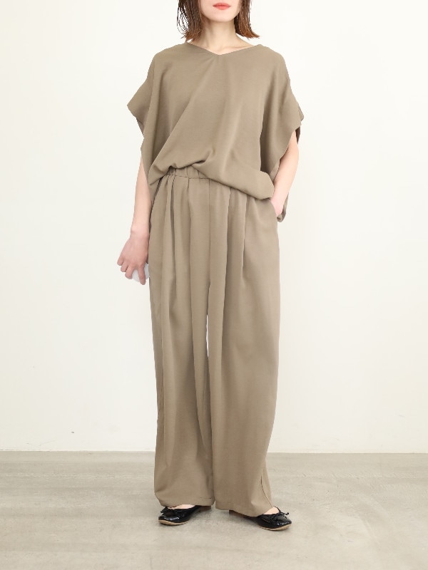 【siro de la bonte】ウエストタックイージーパンツ