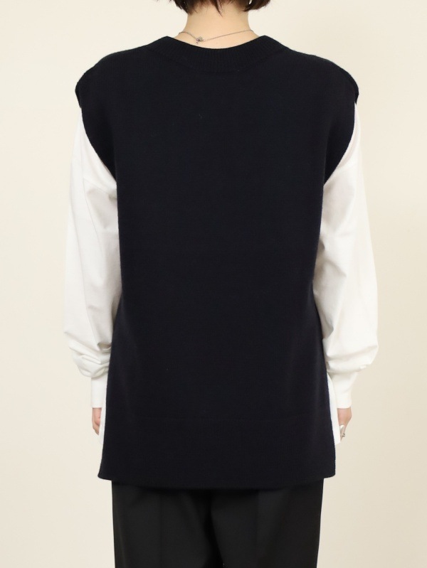 【Emmaculate】サイドスリットVネックベスト