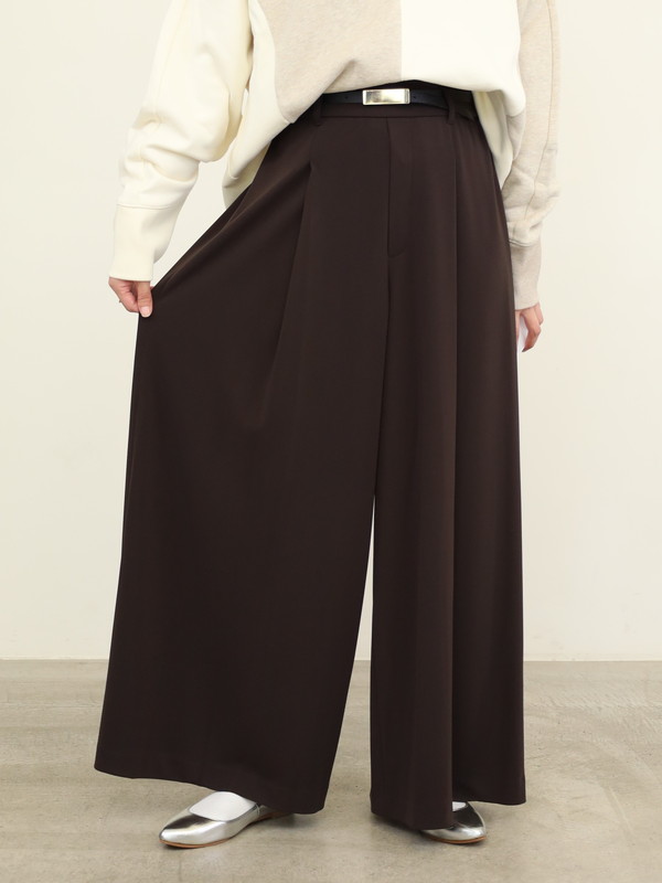 【Doneeyu】ベルト付ポンチワイドパンツ