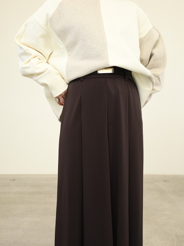 【Doneeyu】ベルト付ポンチワイドパンツ