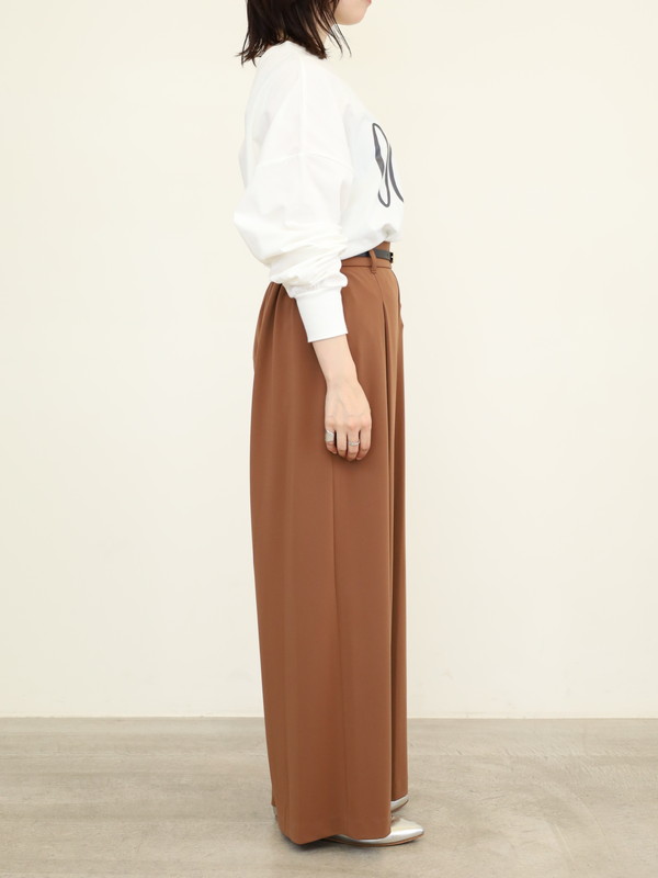 【Doneeyu】ベルト付ポンチワイドパンツ