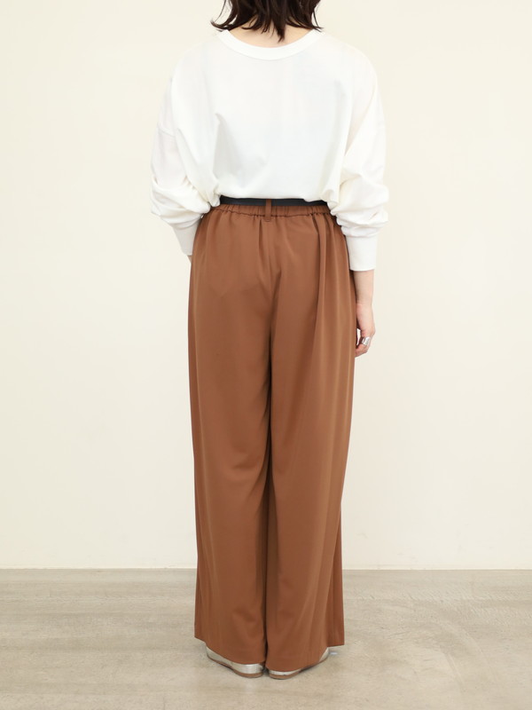 【Doneeyu】ベルト付ポンチワイドパンツ