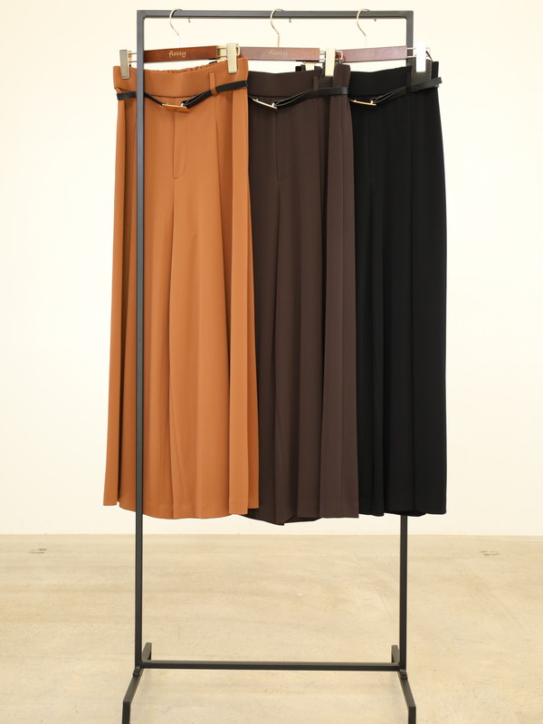 【Doneeyu】ベルト付ポンチワイドパンツ