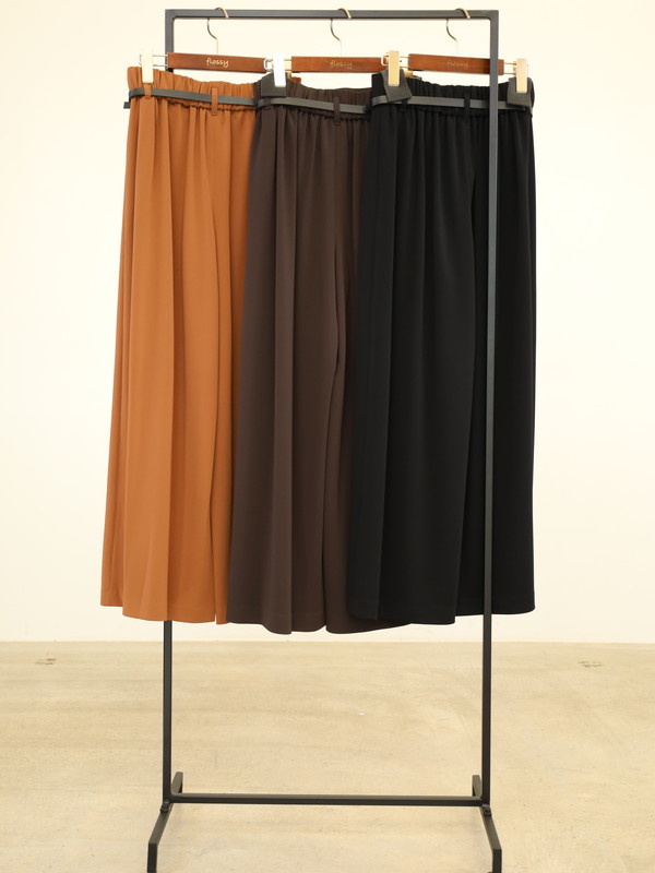 【Doneeyu】ベルト付ポンチワイドパンツ