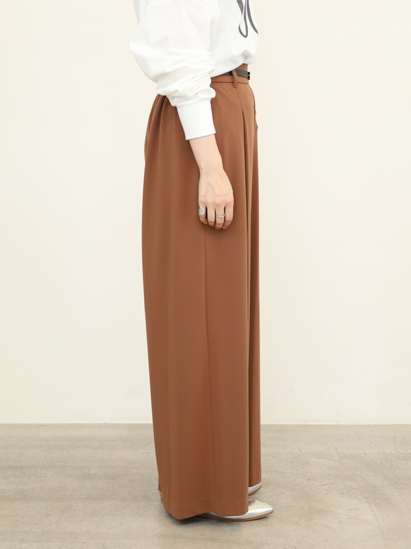 【Doneeyu】ベルト付ポンチワイドパンツ