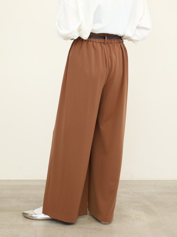 【Doneeyu】ベルト付ポンチワイドパンツ