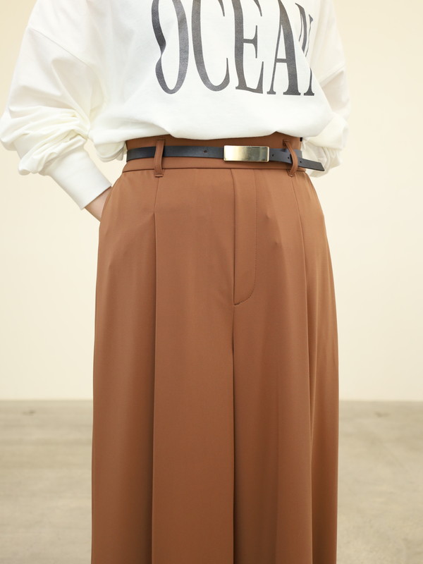 【Doneeyu】ベルト付ポンチワイドパンツ