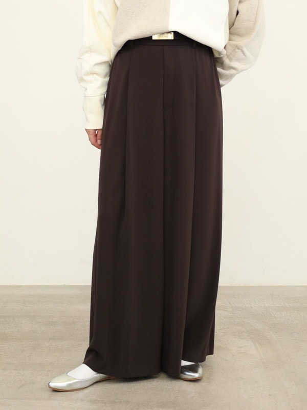 【Doneeyu】ベルト付ポンチワイドパンツ