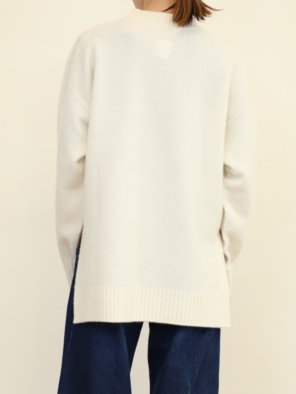 【Emmaculate】サイドスリットクルーネックニット